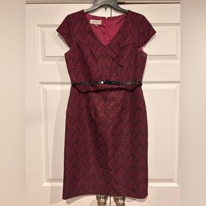 Kasper Midi Dress with Bow Detail Belt